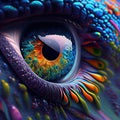 Vibrant Psychedelic Eye Royalty Free Stock Photo