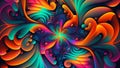 Vibrant Psychedelic Fractal Art: A Symphony of Color and Form
