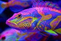 Vibrant psychedelic mandarin fish closeup Royalty Free Stock Photo