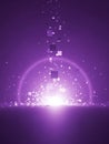 Vibrant Purple Abstract Background With Exploding Squares and Bright Light Burst image photo Royalty Free Stock Photo