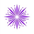 Abstract Purple Starburst Sparkler Burst Pattern On White Background Royalty Free Stock Photo