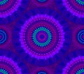 Vibrant Purple Blue Abstract Mandala Pattern Design Royalty Free Stock Photo