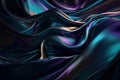 Vibrant purple and blue fabric on dark background