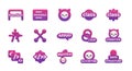 Vibrant purple 3d icons representing programming concepts like functions variables arrays and loops Royalty Free Stock Photo