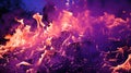 vibrant purple flames