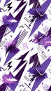 Vibrant Purple and White Abstract Geometric Pattern. Seamless Design for Textiles, Wallpaper, and Digital Backgrounds Royalty Free Stock Photo