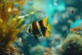 Vibrant Queen Angelfish in a Coral Reef Royalty Free Stock Photo