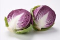 Vibrant radicchio on white backdrop for captivating ads and eye catching packaging designs