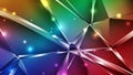 Vibrant Rainbow Abstract Geometric Background Sparkling Light Effects Modern Crystal Prism Pattern Royalty Free Stock Photo