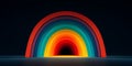 Vibrant Rainbow Arch A Colorful Tunnel of Light Royalty Free Stock Photo