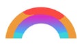 Vibrant Rainbow Arch with Smooth Gradient Colors, vector design Generative AI Royalty Free Stock Photo
