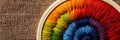 Vibrant Rainbow Circular Object Display Royalty Free Stock Photo