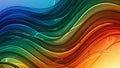 Vibrant rainbow colored abstract waves of flowing liquid glass texture image photo Royalty Free Stock Photo