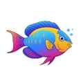 Vibrant Rainbow Colored Fish Illustration Royalty Free Stock Photo