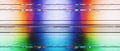 Abstract digital glitch art with rainbow color spectrum and horizontal lines Royalty Free Stock Photo