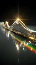 Rainbow Light Refraction on Water Surface Royalty Free Stock Photo