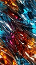 Vibrant Rainbow Colors Zebra Print with Silver Flakes AI Generated
