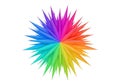 Vibrant rainbow explosion of color abstract starburst pattern Royalty Free Stock Photo