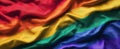 The vibrant rainbow flag symbolizing pride and unity for the LGBTQ community. AI generated image Royalty Free Stock Photo