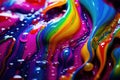 Vibrant Rainbow Gloop Flow Abstract - Colorful Liquid Art Background Royalty Free Stock Photo