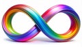 Vibrant Rainbow Infinity Symbol for Neurodiversity Royalty Free Stock Photo