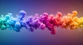 Vibrant Rainbow Ink Flow Abstract Background with Dynamic Color Smoke Wave Effect Royalty Free Stock Photo