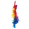 Vibrant Rainbow Ink Splash Abstract Art Design Royalty Free Stock Photo