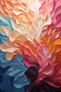 Vibrant Rainbow petals flowers bright gradient color abstract art repeated pattern