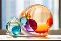 Vibrant Rainbow Reflections: Abstract Arrangement of Colorful Objects