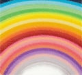 Rainbow sketch of colored pencil