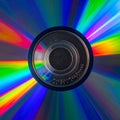 Vibrant Rainbow Spectrum on a Compact Disc Royalty Free Stock Photo