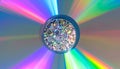 Vibrant Rainbow Spectrum on a Glitter Disc Royalty Free Stock Photo