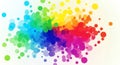 Vibrant Rainbow Spectrum of Overlapping Circles on a Soft White Background Royalty Free Stock Photo