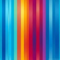 Vibrant rainbow striped seamless pattern with playful and visually striking thin vertical stripes. Royalty Free Stock Photo