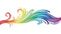 Vibrant Rainbow Swirl Abstract Design Element Royalty Free Stock Photo