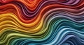 Vibrant rainbow waves of flowing abstract fabric with smooth gradients and soft lighting Royalty Free Stock Photo