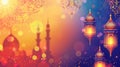 Vibrant Ramadan Design Calligraphy Patterns Warmth Background