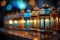 Vibrant Ramadan Lanterns. Intricate Designs Illuminate with Joy and Anticipation