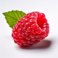 Vibrant Raspberry Photo On White Background - High Resolution Lens Photography