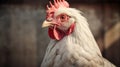 Vibrant And Realistic Portraits Of A White Chicken With A Red Comb