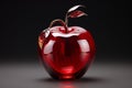 Vibrant Red apple glass. Generate Ai