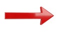 Vibrant red arrow pointing right symbol of direction progress forward movement Royalty Free Stock Photo