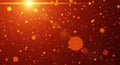 Abstract red background with glowing particles and bright light flare, creating a magical and festive atmosphere Royalty Free Stock Photo