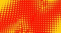 Vibrant red background with a yellow halftone dot pattern and subtle distortion Royalty Free Stock Photo