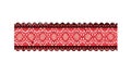 Vibrant Red Border with Intricate Lace Pattern, Decorative Element, vector design Generative AI Royalty Free Stock Photo