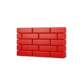 Vibrant red brick wall illustration Royalty Free Stock Photo