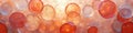 Vibrant red bubbles floating in sparkling liquid background Royalty Free Stock Photo