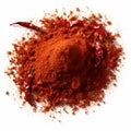 Vibrant Red Chili Powder Art: A Fiery Delight On A White Canvas