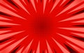 A vibrant red comic book style explosion background with bold lines and dynamic energy Royalty Free Stock Photo