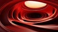 Crimson Convergence: Abstract Red Tunnel